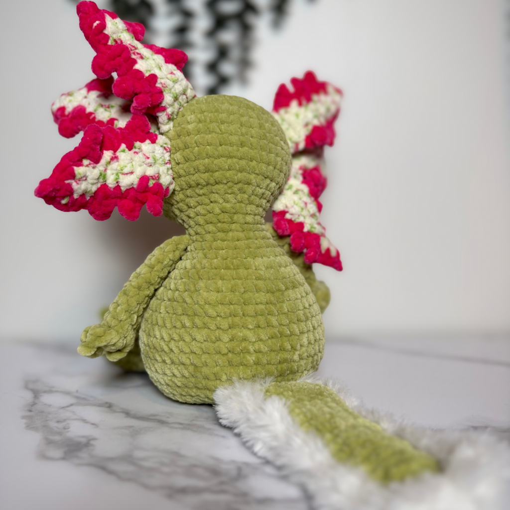 Handmade Crochet Axolotl Plushie – Albert the Axolotl Amigurumi