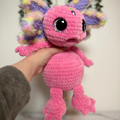 Handmade Crochet Axolotl Plushie – Albert the Axolotl Amigurumi