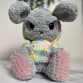 Grim the Emo Bunny Plush – Angry Pastel Goth Crochet Bunny