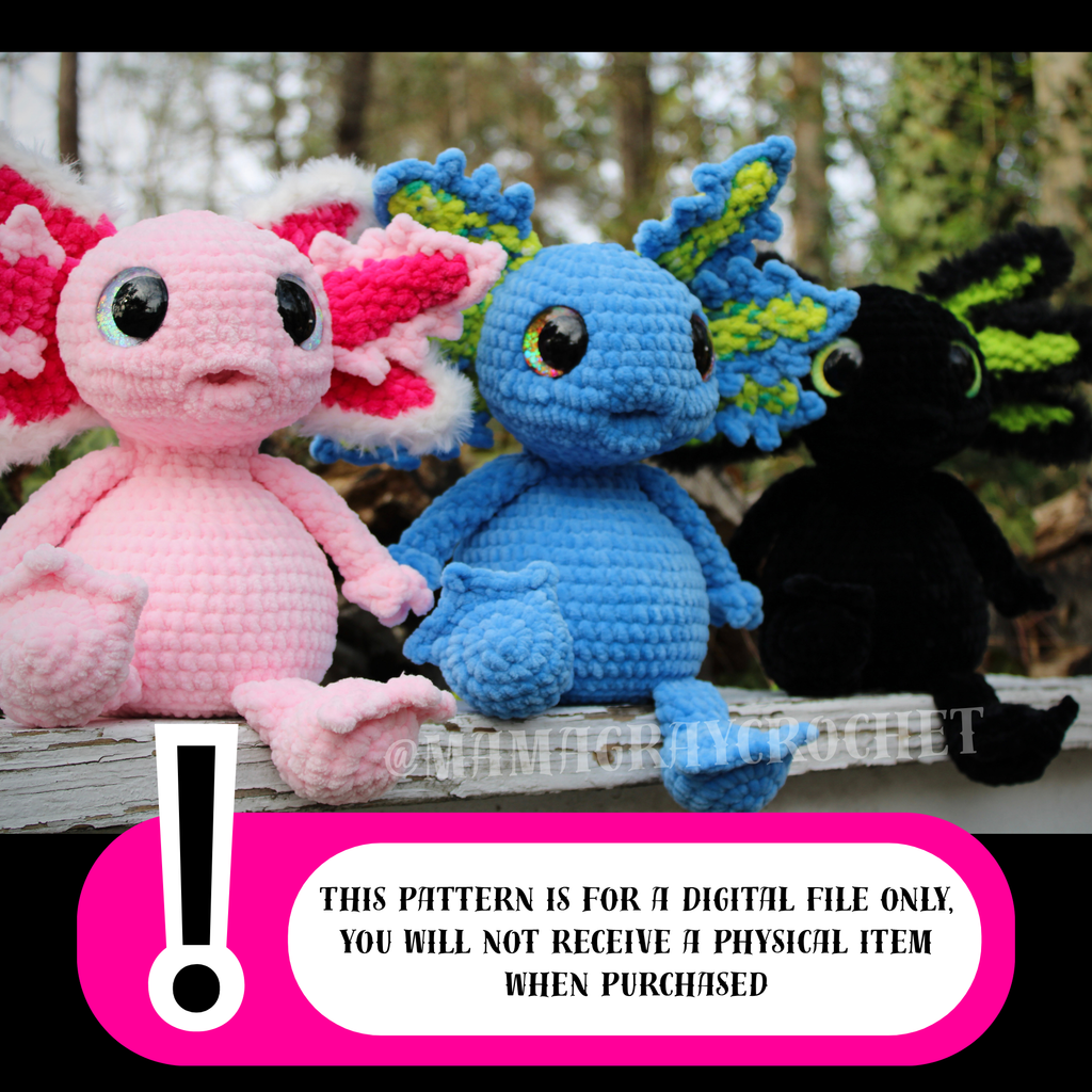 Albert the Axolotl Crochet Pattern | Plush Amigurumi PDF Pattern