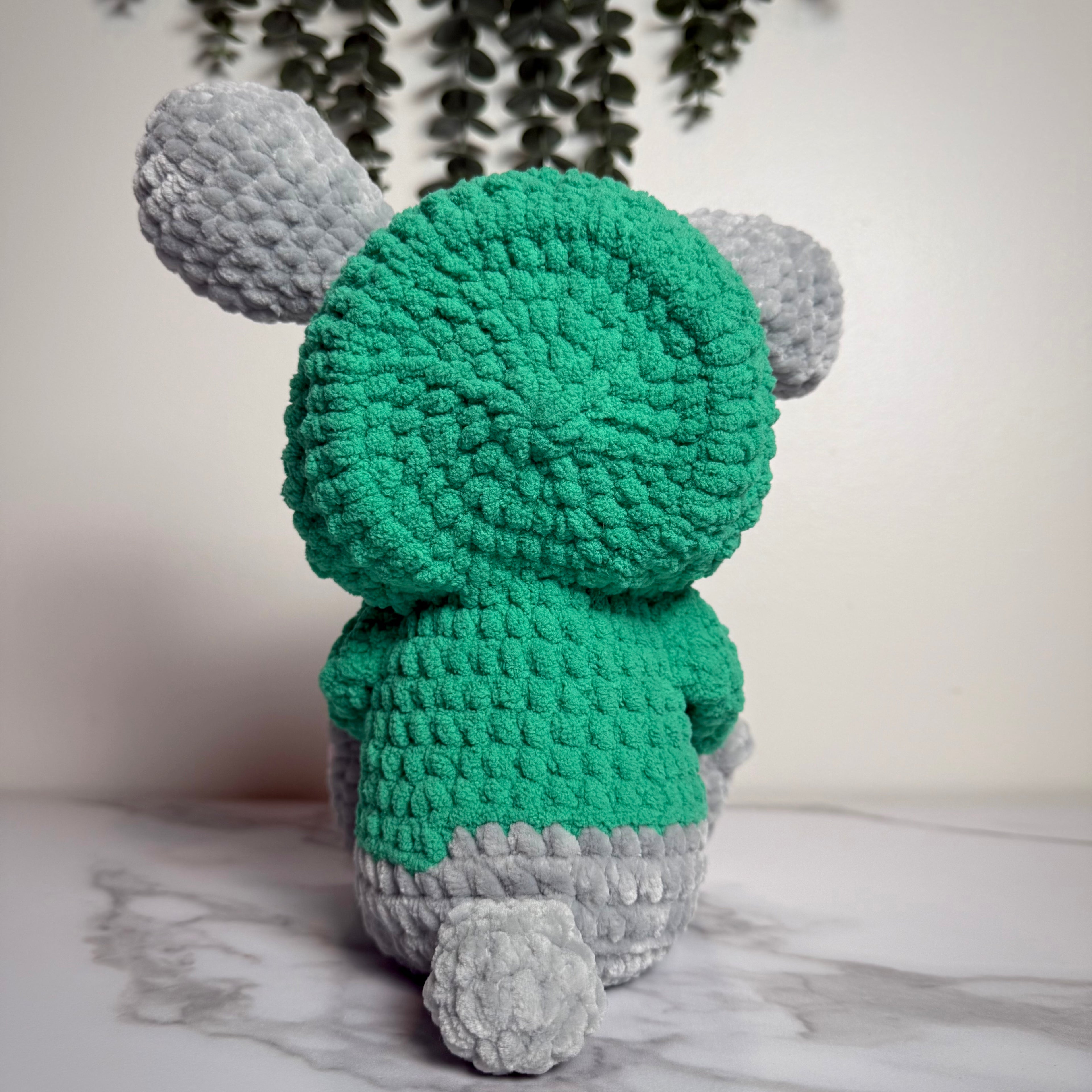 Grim the Emo Bunny Plush – Angry Pastel Goth Crochet Bunny