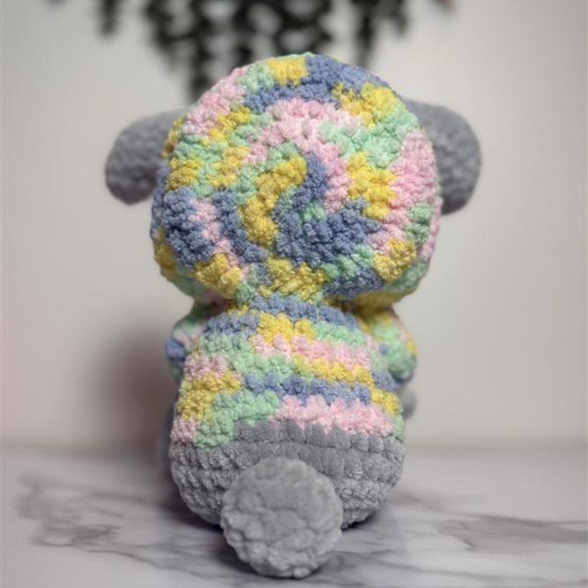 Grim the Emo Bunny Plush – Angry Pastel Goth Crochet Bunny