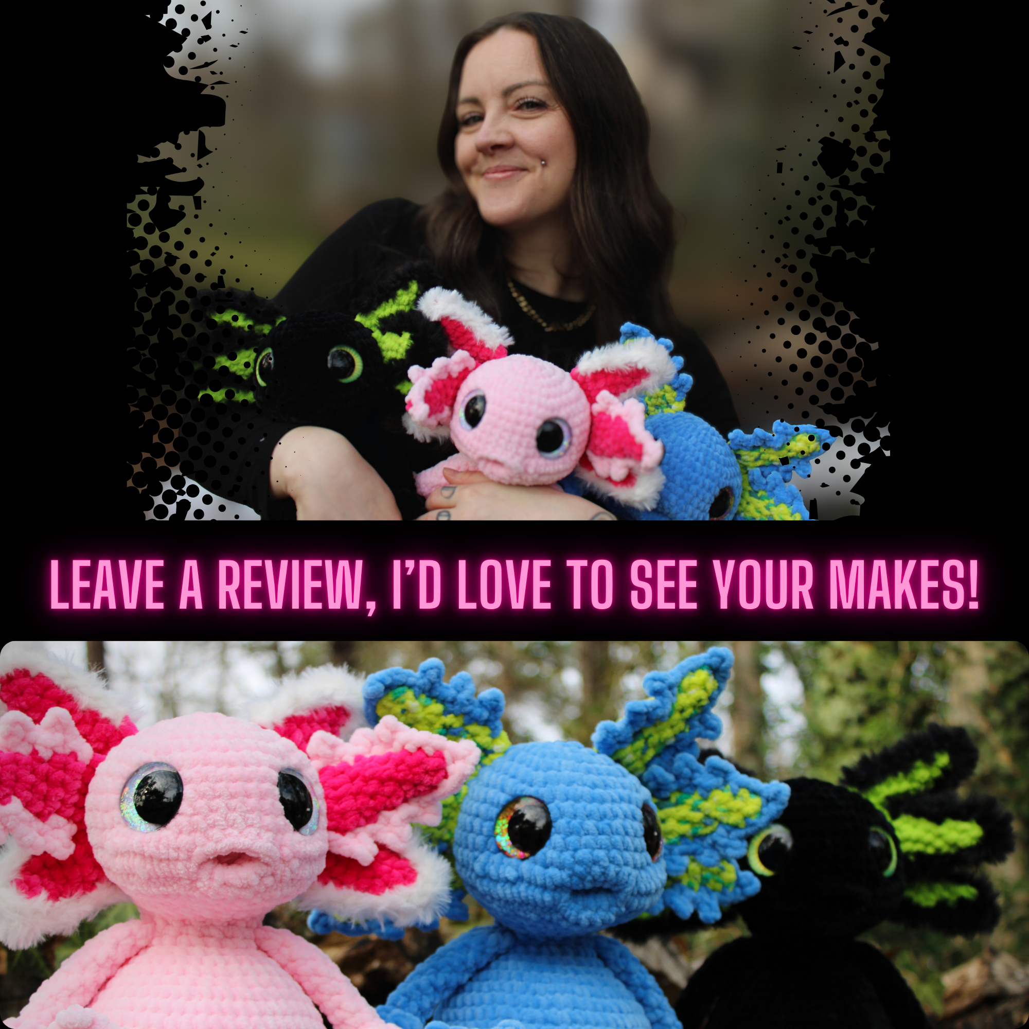 Albert the Axolotl Crochet Pattern | Plush Amigurumi PDF Pattern