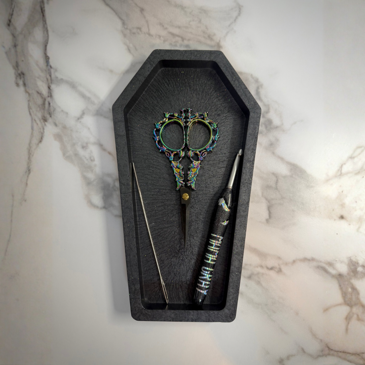 Resin Modern Coffin Tray | Finished Handmade Resin Art (Copy)