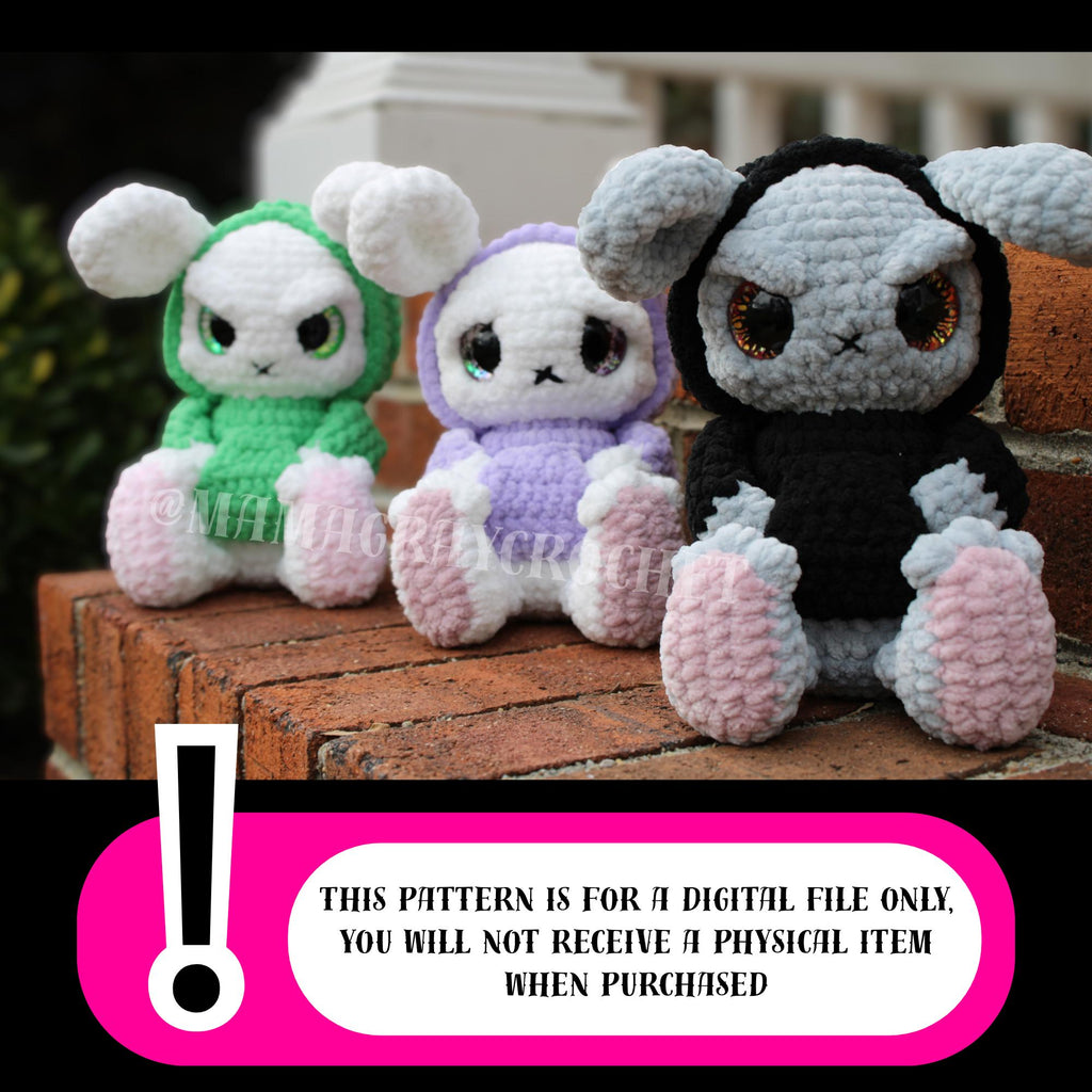Grim the Emo Bunny Crochet Pattern