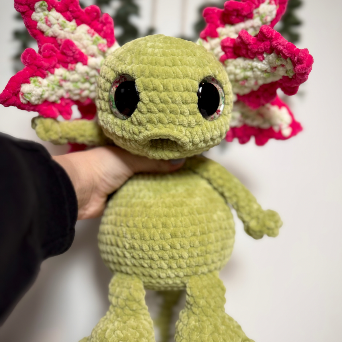 Handmade Crochet Axolotl Plushie – Albert the Axolotl Amigurumi