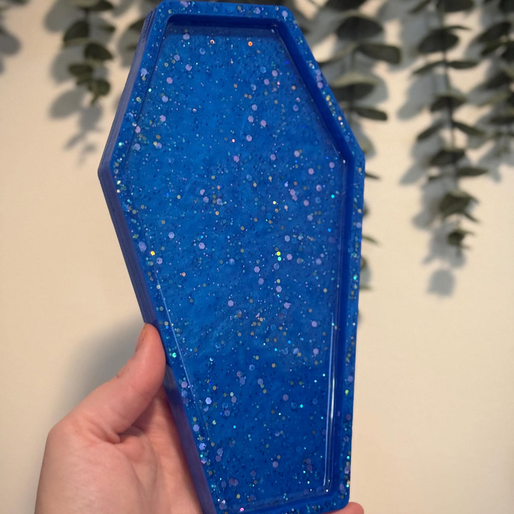 Resin Modern Coffin Tray | Finished Handmade Resin Art