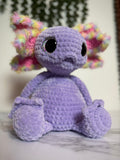 Custom Handmade Crochet Axolotl Plushie – Albert the Axolotl Amigurumi (One of a Kind)