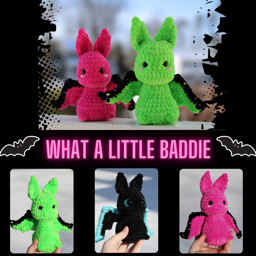 Basil the Mini Weighted Bat Crochet Pattern