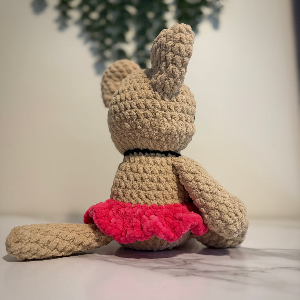 Belle the Ballerina Kitty | Handmade Crochet Cat Plush | Gothic Ballet Plushie