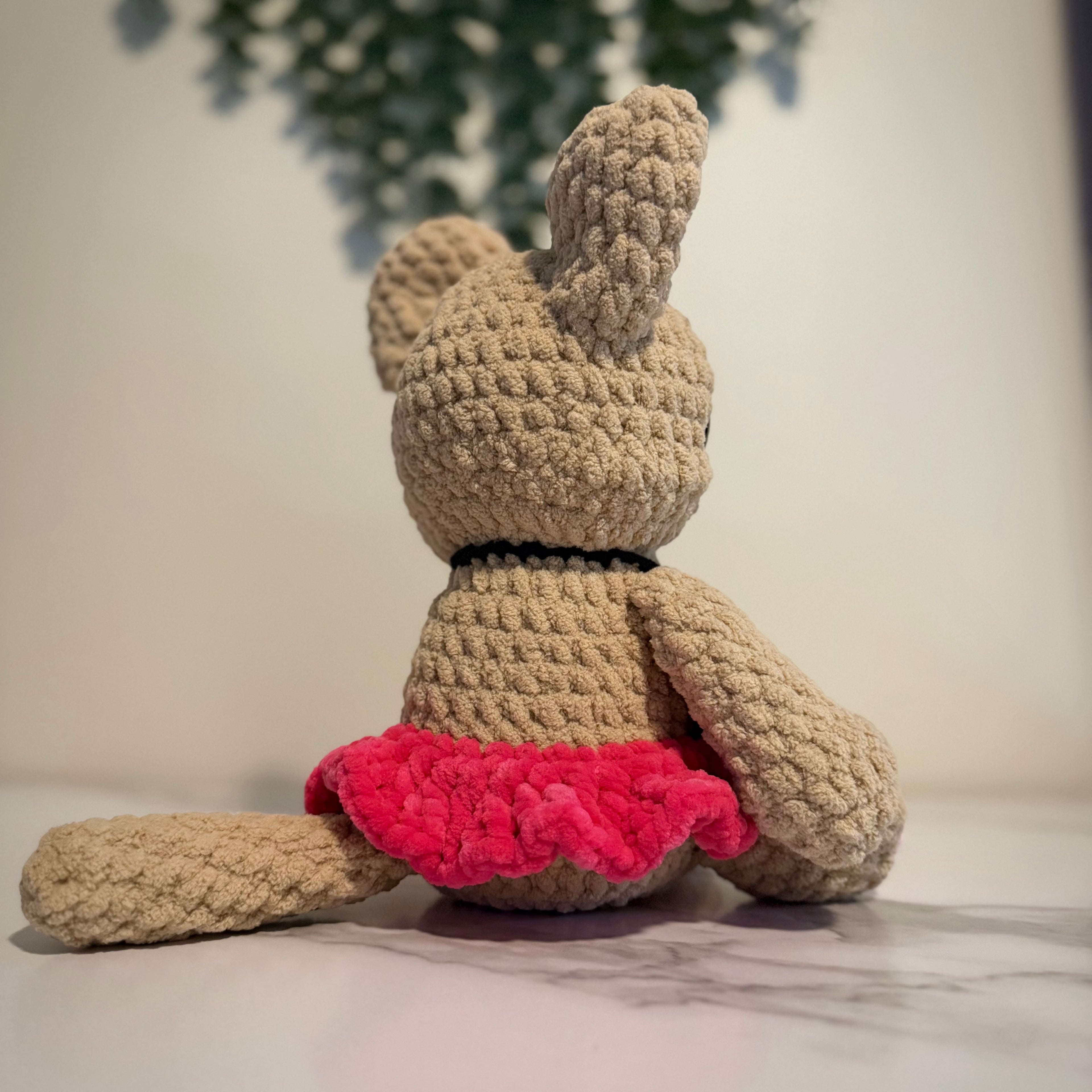 Belle the Ballerina Kitty | Handmade Crochet Cat Plush | Gothic Ballet Plushie