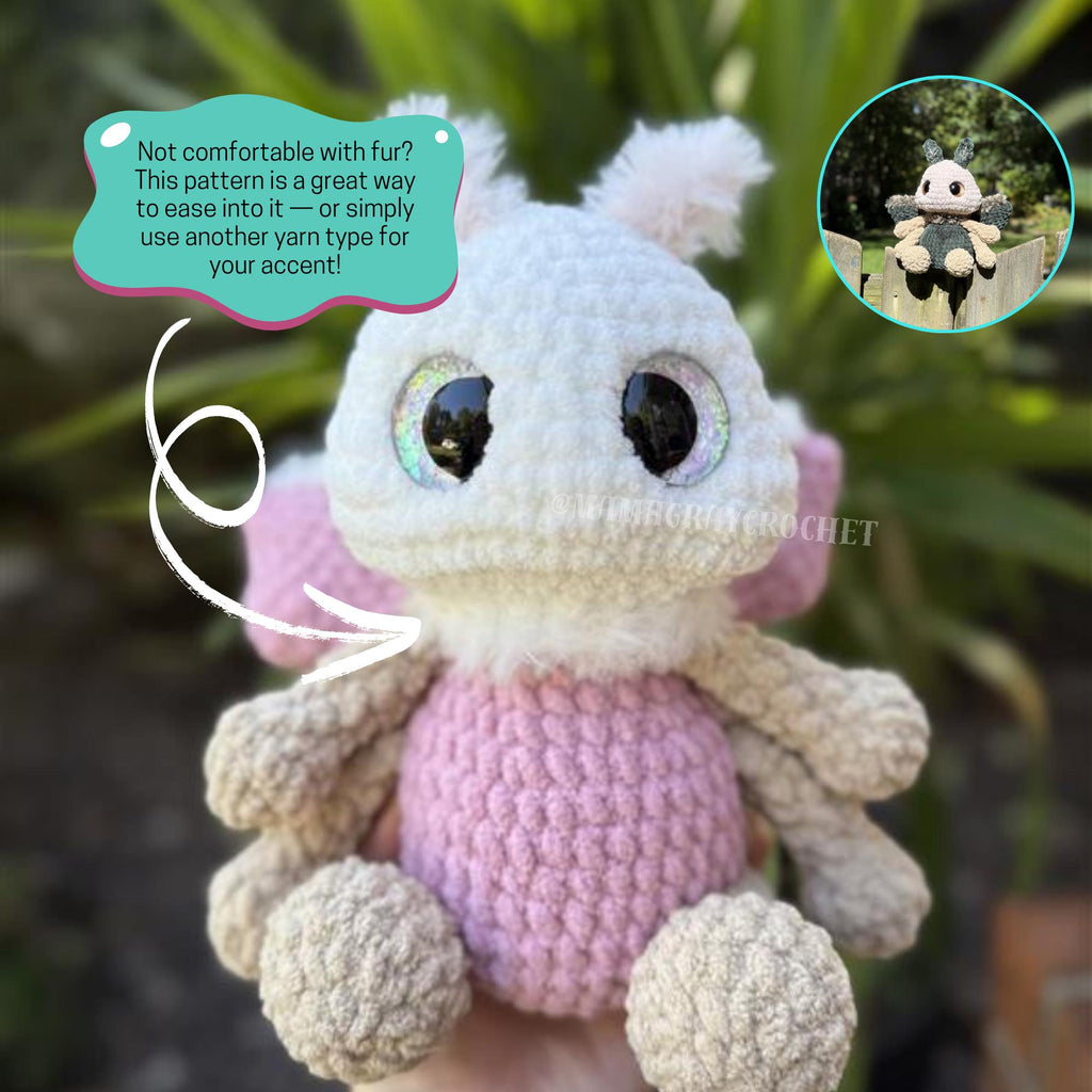 Lucy the Luna Moth Crochet Pattern