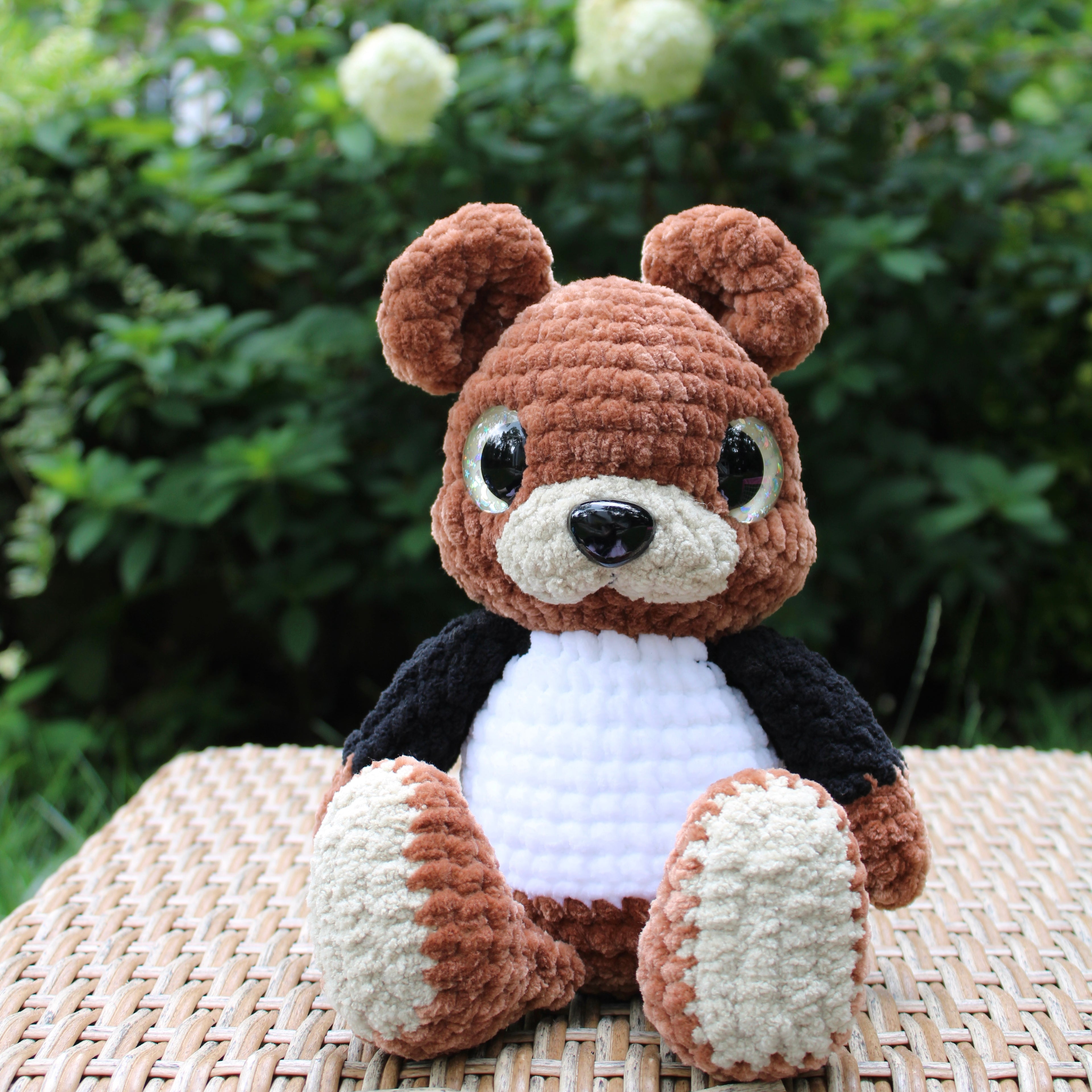 Basic Brody the Bear Finished Crochet Plushie | Handmade Amigurumi Teddy Bear