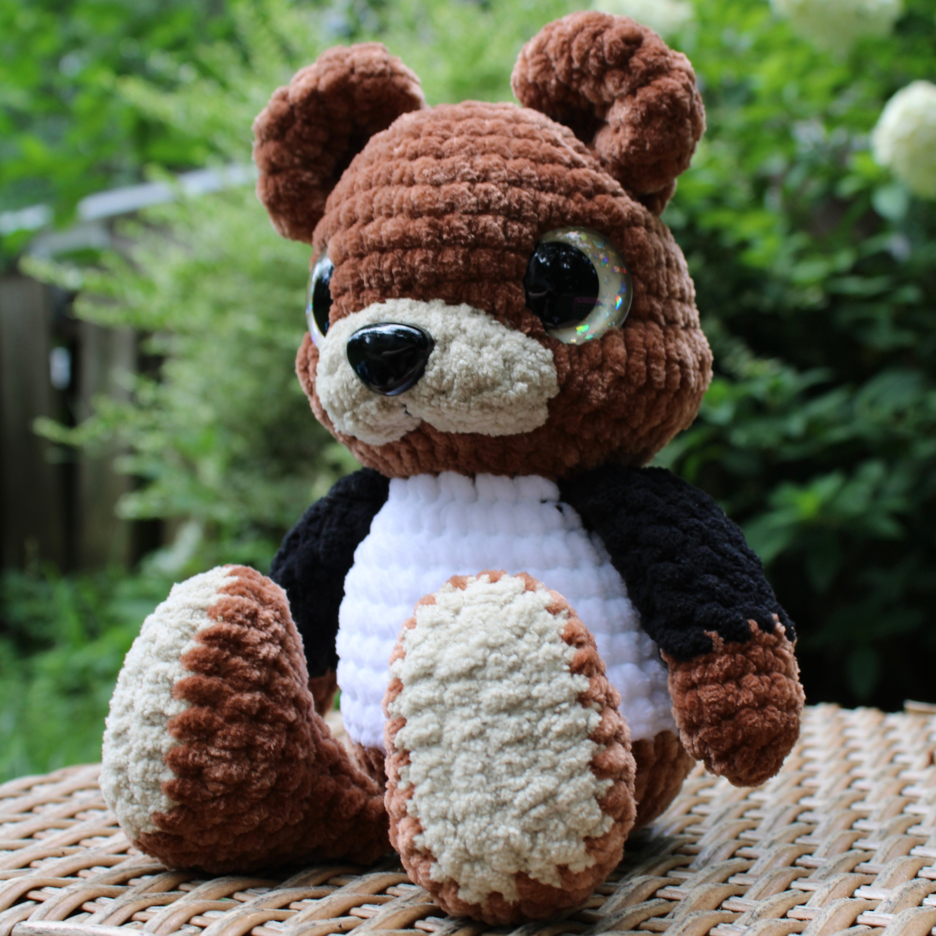 Basic Brody the Bear Finished Crochet Plushie | Handmade Amigurumi Teddy Bear