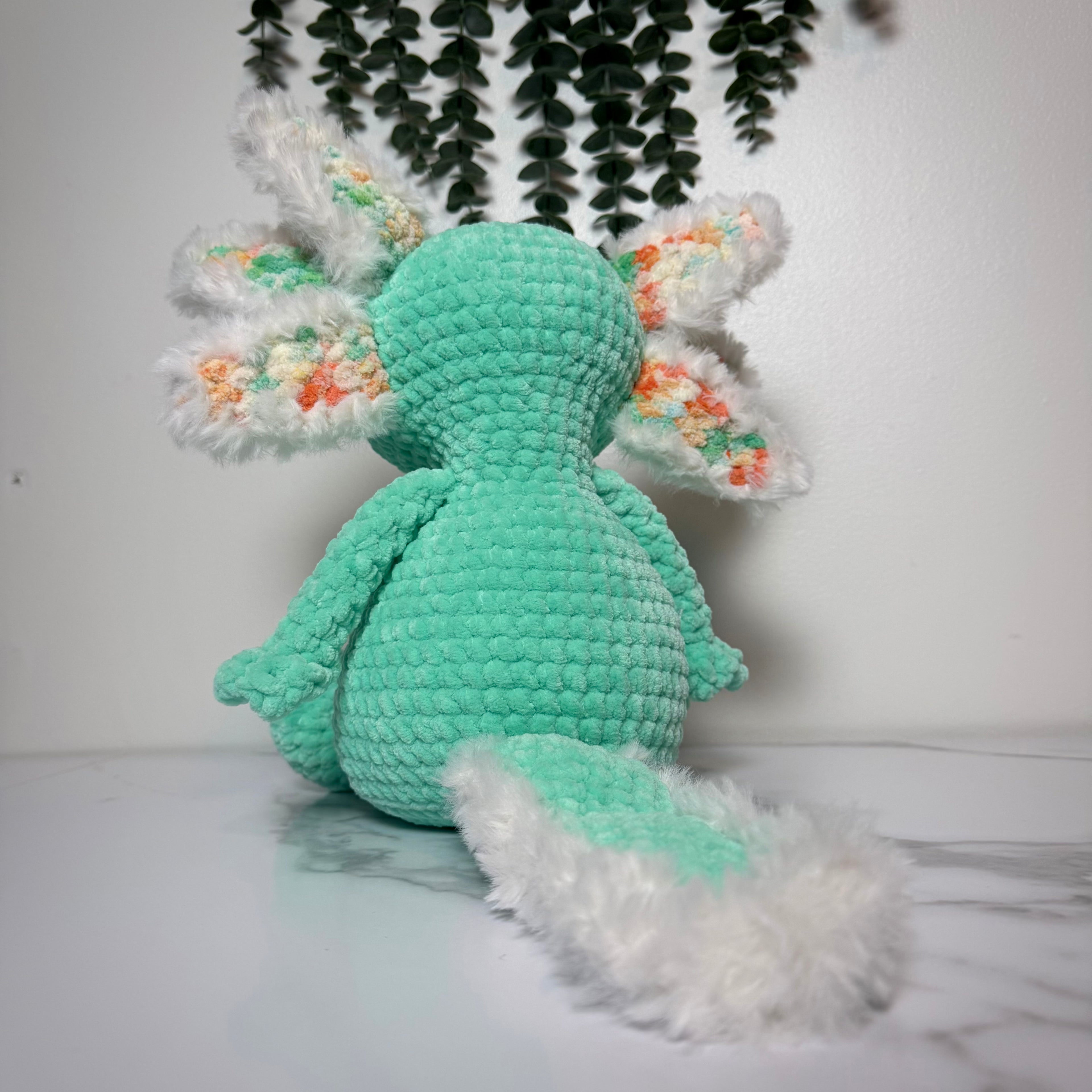 Handmade Crochet Axolotl Plushie – Albert the Axolotl Amigurumi