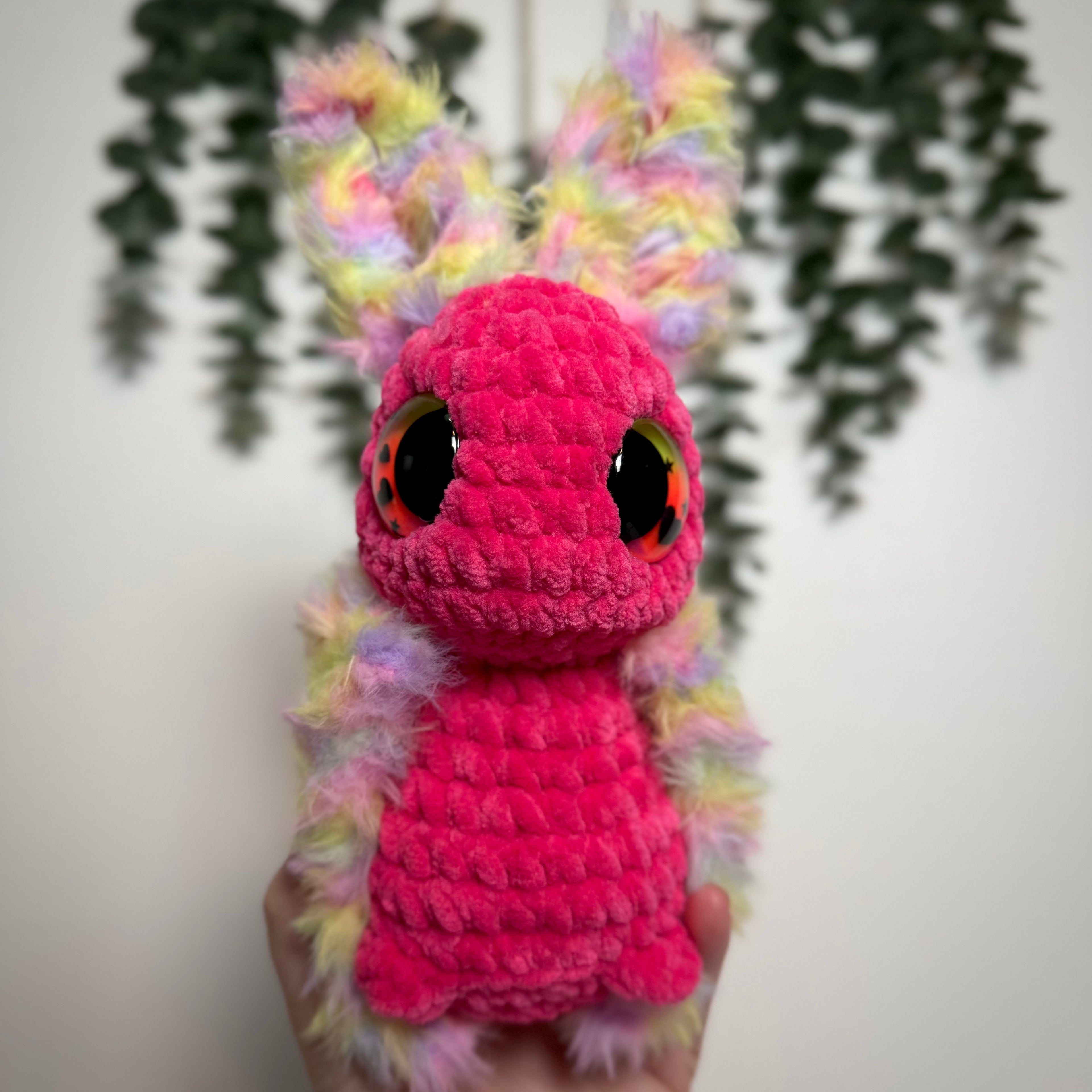 Handmade Crochet Bat Plush | Chonky Basil the Weighted Bat | Gothic Plush Decor