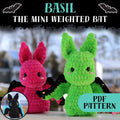 Basil the Mini Weighted Bat Crochet Pattern