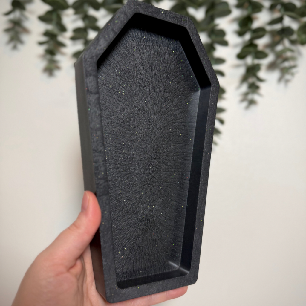 Resin Modern Coffin Tray | Finished Handmade Resin Art (Copy)