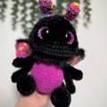 Lucy the Luna Moth Crochet Plushie – Handmade Gothic Luna Moth Stuffed Animal