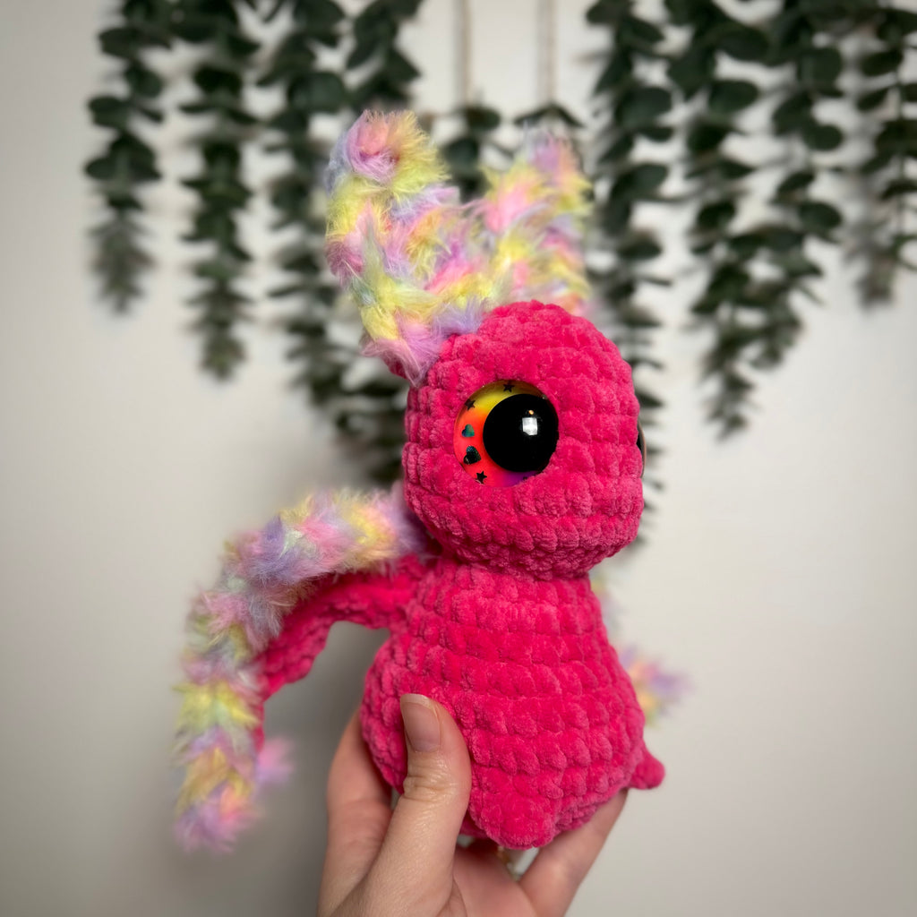 Handmade Crochet Bat Plush | Chonky Basil the Weighted Bat | Gothic Plush Decor