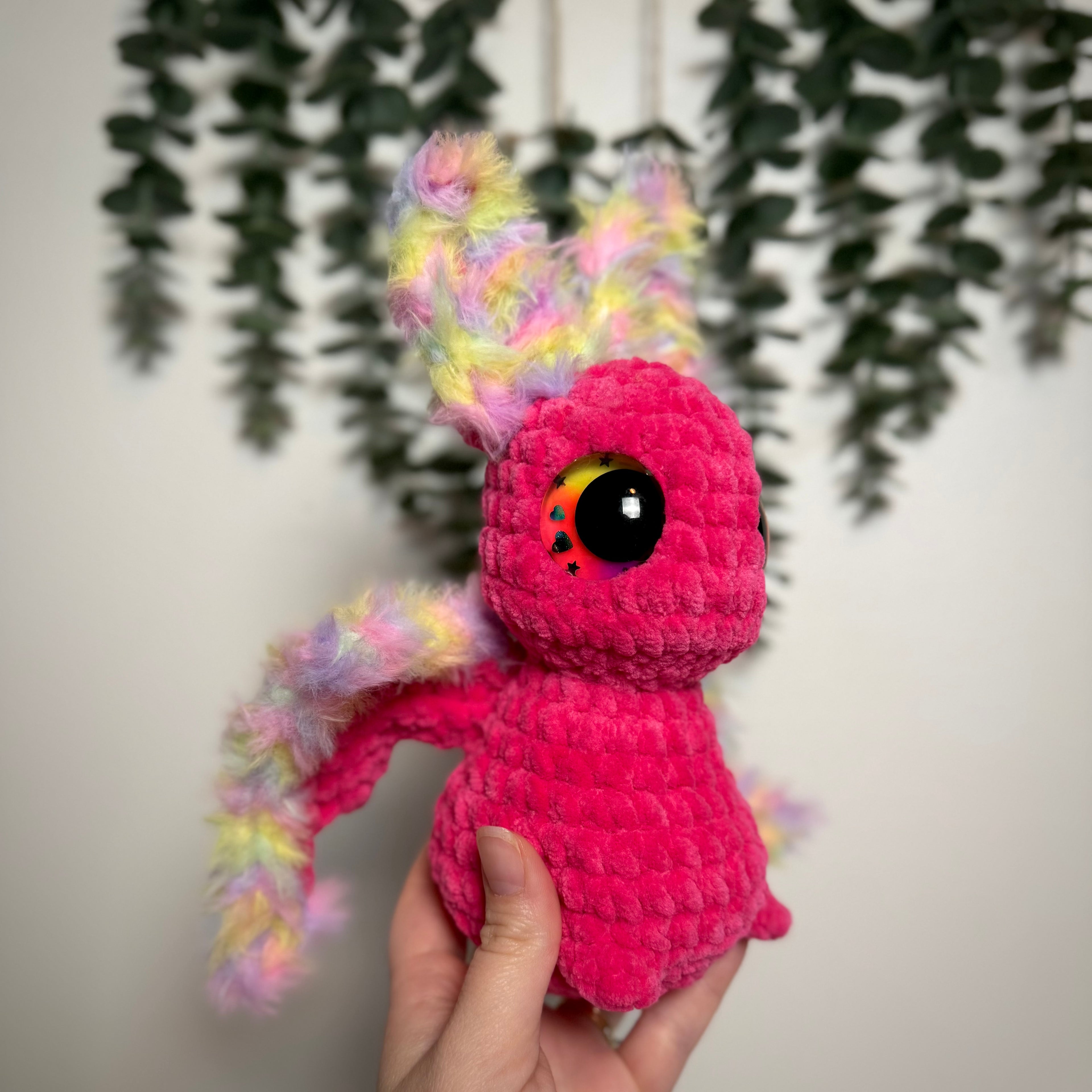 Handmade Crochet Bat Plush | Chonky Basil the Weighted Bat | Gothic Plush Decor