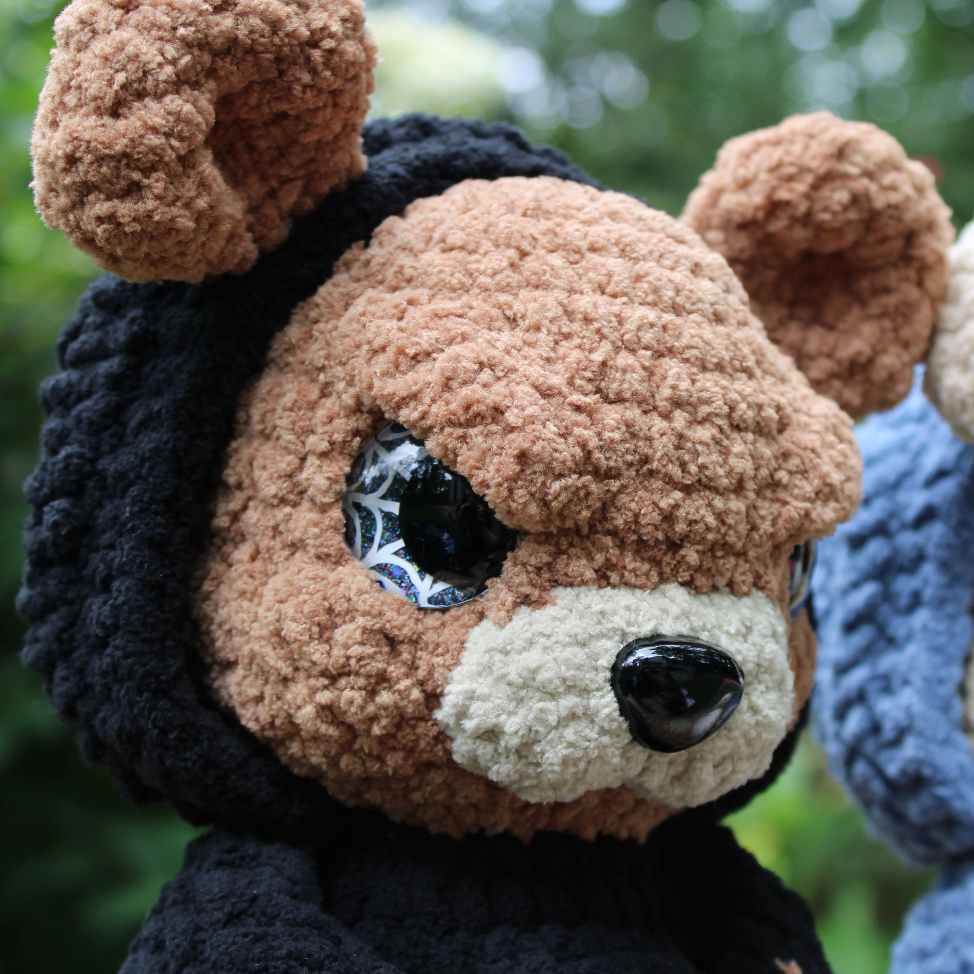 Angry Brody the Bear Finished Crochet Plushie | Handmade Grumpy Teddy Bear