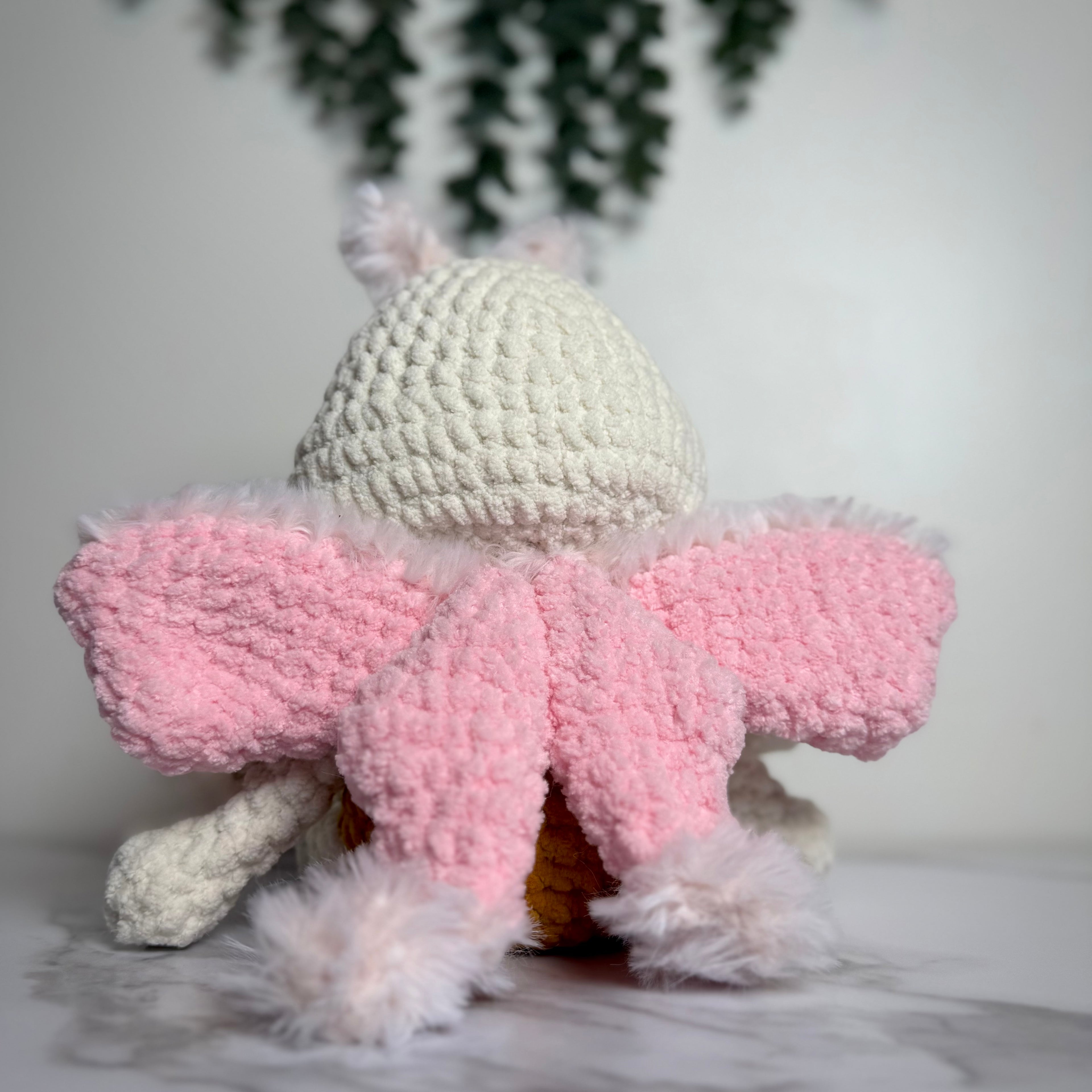 Lucy the Luna Moth Crochet Plushie – Handmade Gothic Luna Moth Stuffed Animal