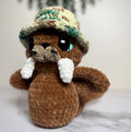 Handmade Crochet Walrus Plush with Bucket Hat | Salty Sea Pups Collection