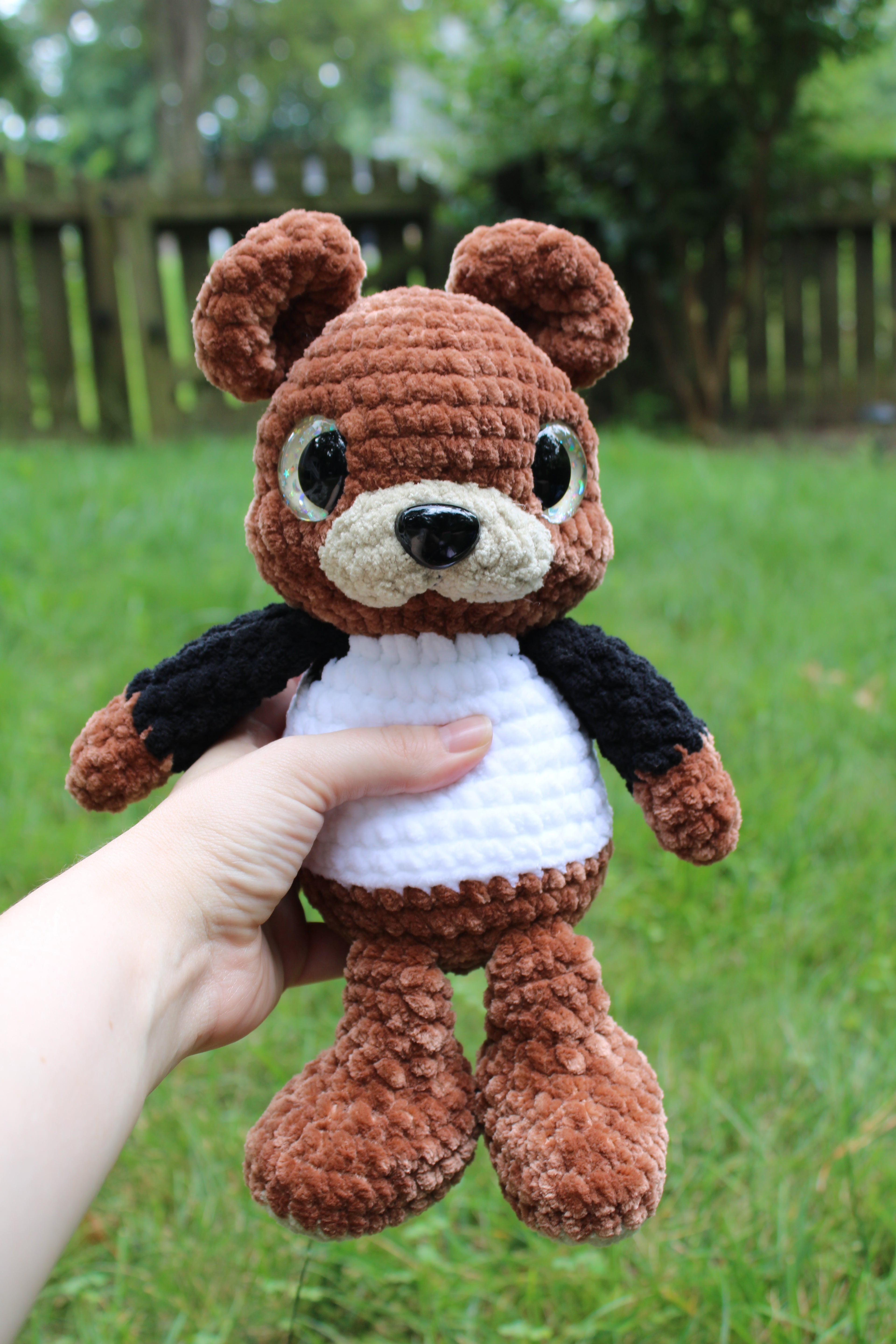 Basic Brody the Bear Finished Crochet Plushie | Handmade Amigurumi Teddy Bear