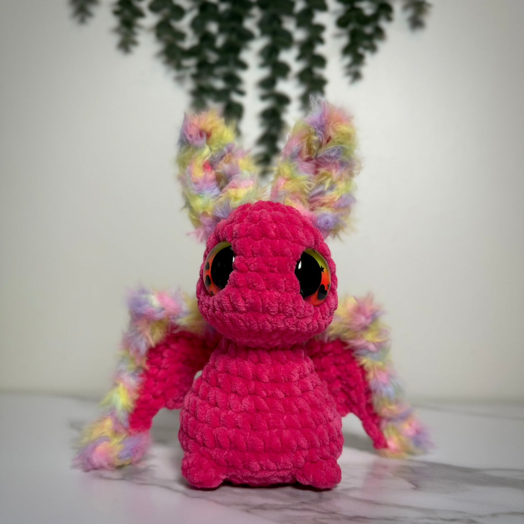 Handmade Crochet Bat Plush | Chonky Basil the Weighted Bat | Gothic Plush Decor