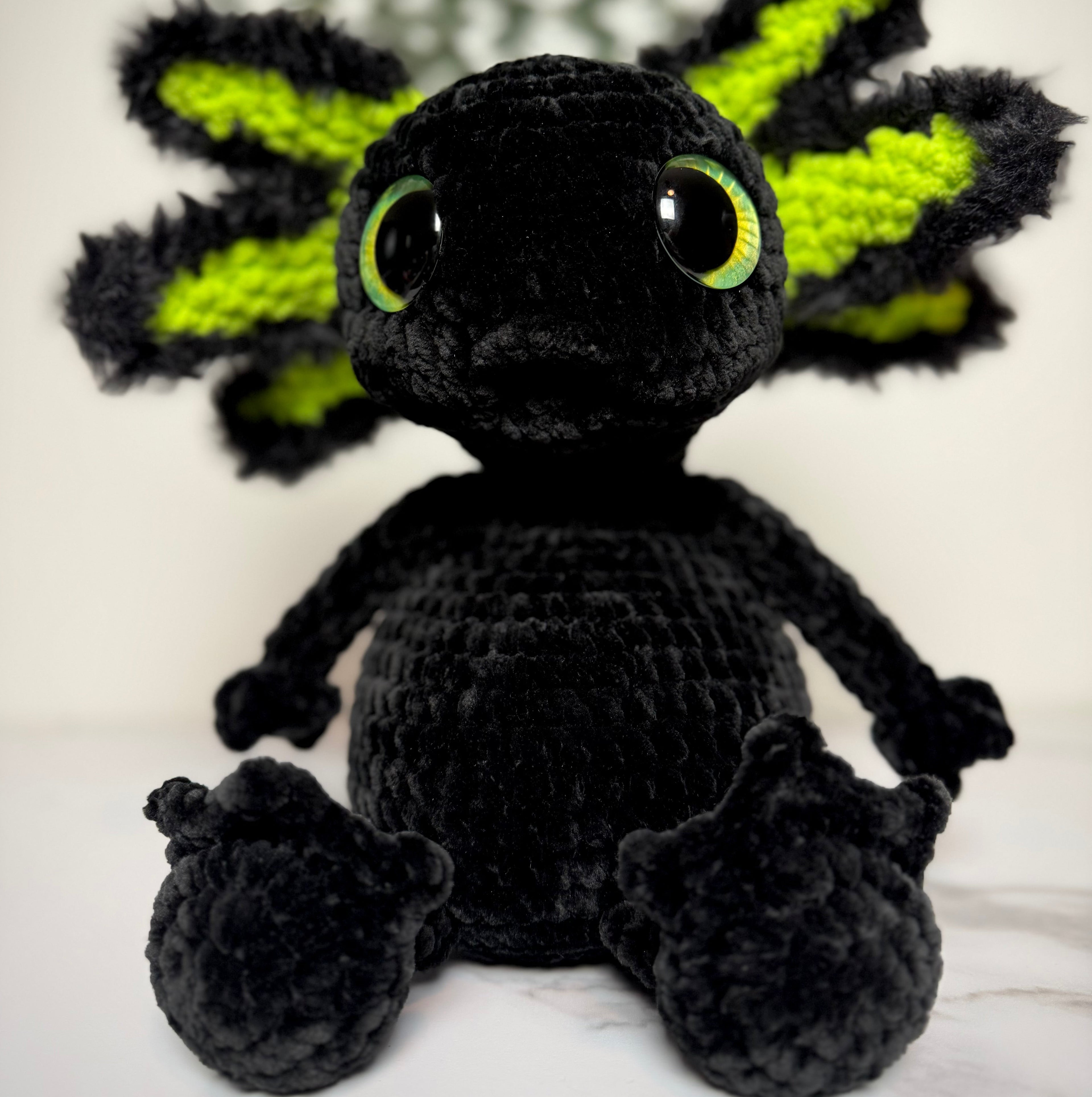Handmade Crochet Axolotl Plushie – Albert the Axolotl Amigurumi