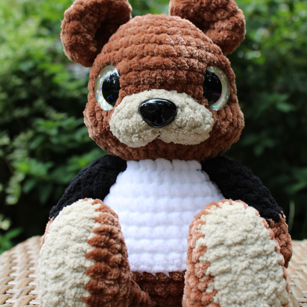 Basic Brody the Bear Finished Crochet Plushie | Handmade Amigurumi Teddy Bear