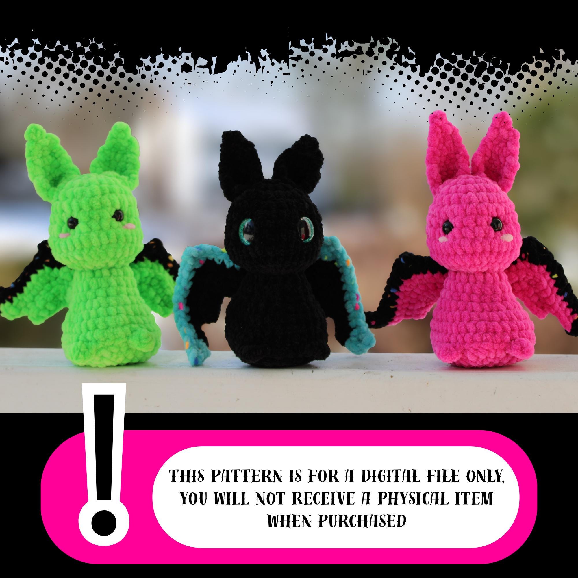 Basil the Mini Weighted Bat Crochet Pattern