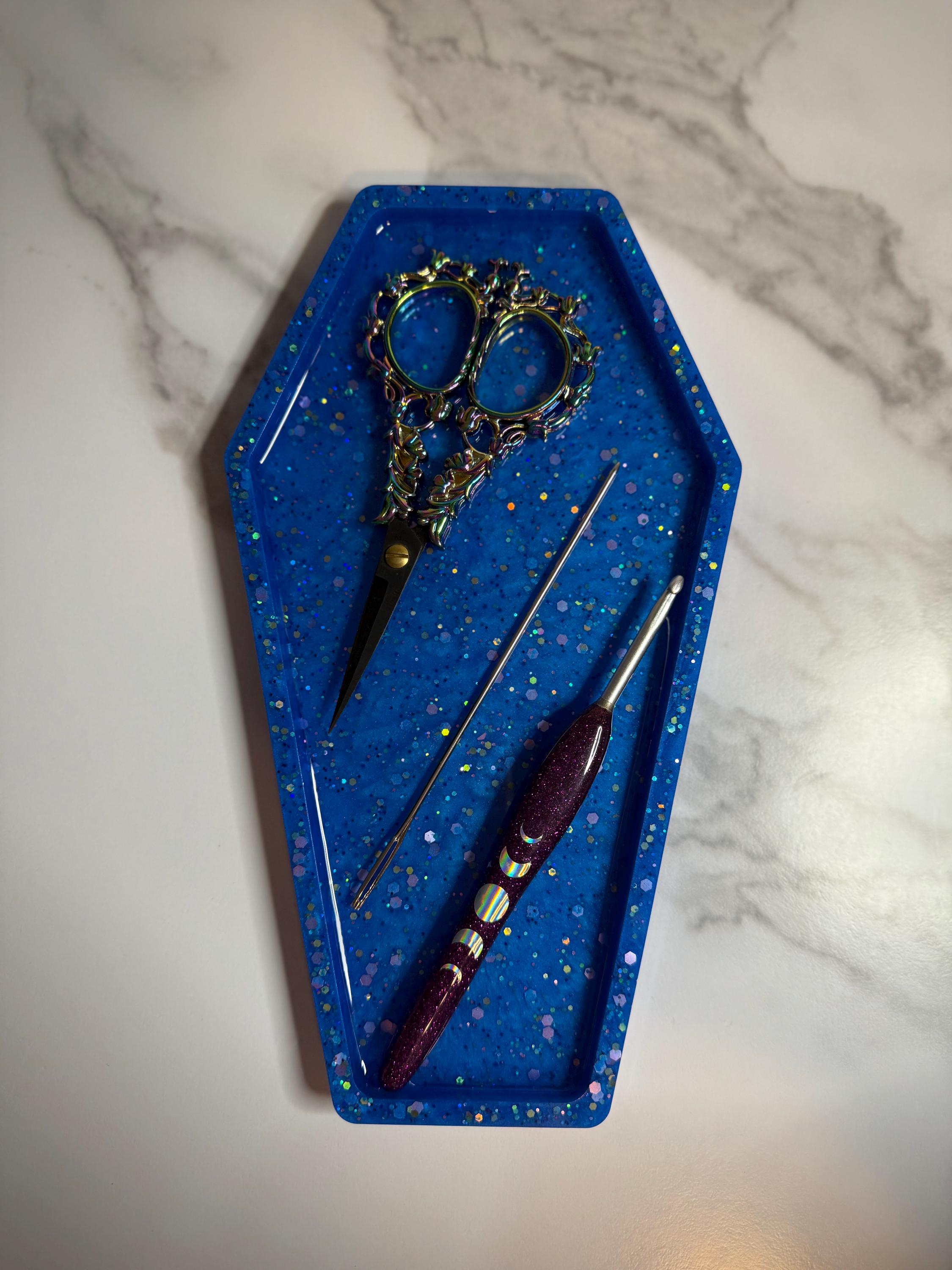 Resin Modern Coffin Tray | Finished Handmade Resin Art